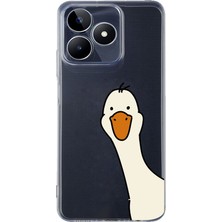 Mobilpad Realme C53 Uyumlu Baskılı Yumuşak Silikon Şeffaf Telefon Kılıfı