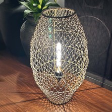 Noldecoration Elyapımı Balıkağı Görünümlü Dekoratif Yerlambası Hafif Metal Konstrüksiyon Üzerine 56CM Boy, 32CM Çap Naturel Kağıt Ip ile Düğümlü Örgü