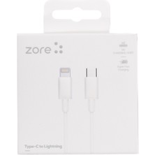 Zore Zr-42 Type-C To Lightning Pd Hızlı Şarj Özellikli Data ve Şarj Kablosu 1m