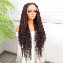 Kaia Life Afro Dalga Çikolata Kahve Fiber Sen Tül Peruk