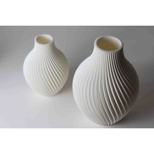 Hanart Modern Dekoratif 20 cm Vazo Beyaz