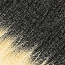 Kaia Life Brazilian Afro Dalgası  / Siyah / Platin Ombreli