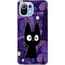 Mobilpad Xiaomi Mi 11 Lite Uyumlu Baskılı Yumuşak Silikon Şeffaf Telefon Kılıfı