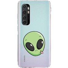 Mobilpad Xiaomi Mi Note 10 Lite Uyumlu Baskılı Yumuşak Silikon Şeffaf Telefon Kılıfı