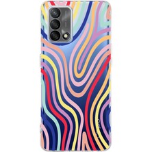 Mobilpad Oppo A74 Uyumlu Baskılı Yumuşak Silikon Şeffaf Telefon Kılıfı