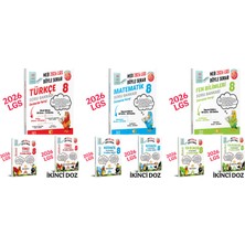 8.sınıf Türkçe-Matematik-Fen Soru Bankası ve Türkçe-Matematik-Fen Ilk Ikinci Doz Deneme 9'lı Seti