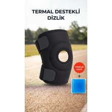 AyrStore Buğz Destekli Diz Korsesi Çapraz Bağ Koruması Menisküs Için Termojel Hediyeli