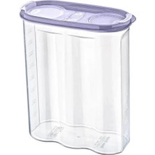 AyrStore Buğz 2 Kapaklı Ölçekli Erzak Kuru Gıda Saklama Kutusu Kabı 2,4 LITRE-SA940