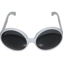 AyrStore Buğz 80 Li Yıllar Beyaz Renk Nostalji Yeşilçam Parti Gözlüğü