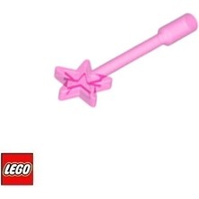 LEGO Minifigür Aksesuarları: Sihirli Değnek Magic Wand Şeffaf Pembe