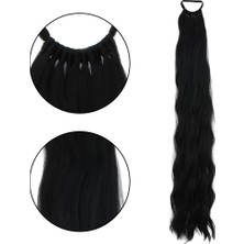 Kaia Life Lastik Tokalı At Kuyruğu Su Dalgalı  / Siyah