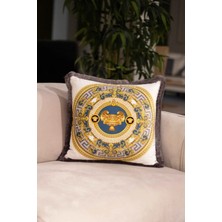 Adawall Beyaz Barok Tarzı Dekoratif Kırlent