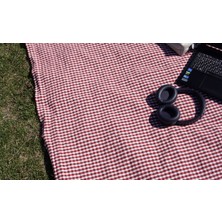 Tfn Home Square Desen Sofra Bezi/masa Örtüsü/piknik Örtüsü Kırmızı