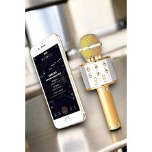 AyrStore Buğz Şarjlı ve Uzun Pil Ömürlü Karaoke Mikrofon USB Bellek Destekli, Profesyonel Ses