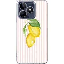 Mobilpad Realme C53 Uyumlu Baskılı Yumuşak Silikon Şeffaf Telefon Kılıfı