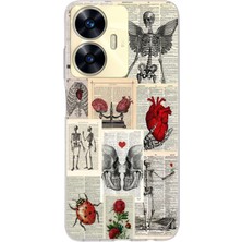 Mobilpad Realme C55 Uyumlu Baskılı Yumuşak Silikon Şeffaf Telefon Kılıfı