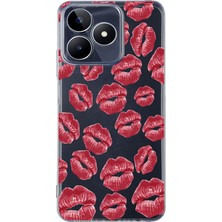 Mobilpad Realme C53 Uyumlu Baskılı Yumuşak Silikon Şeffaf Telefon Kılıfı