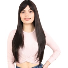 Kaia Life Fiber Sen Uzun Düz Kahküllü Peruk / Kahverengi