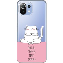 Mobilpad Xiaomi Mi 11 Lite Uyumlu Baskılı Yumuşak Silikon Şeffaf Telefon Kılıfı