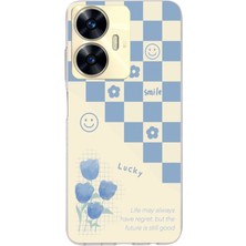 Mobilpad Realme C55 Uyumlu Baskılı Yumuşak Silikon Şeffaf Telefon Kılıfı