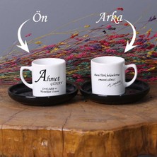 Zoommatik Doktorlara Özel Isimli Türk Kahvesi Fincan Takımı Doktora Hediye