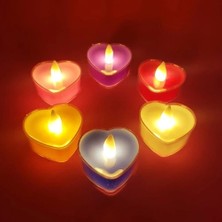 AyrStore Buğz Kalpli Tealight Pilli Mum
