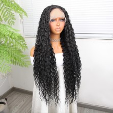 Kaia Life Afro Dalga Siyah Fiber Sen Tül Peruk