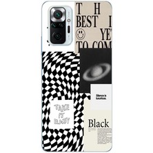 Mobilpad Xiaomi Redmi Note 10 Pro Uyumlu Baskılı Yumuşak Silikon Şeffaf Telefon Kılıfı