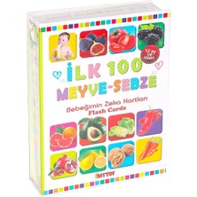 AyrStore Buğz 1765 Flash Card Ilk 100 Meyveler Eğitici Kartlar