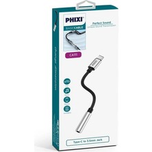 L'edoren Basic CA111 Metal Başlıklı Örgü Type-C To 3.5mm Jack Çevirici