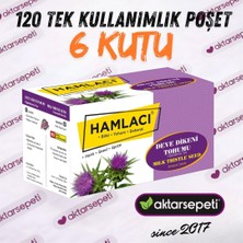 Hamlacı Deve Dikeni Öğütülmüş Toz | 120 Tek Kullanımlık Poşet | Doğal Deve Dikeni Öğütülmüş Tozu | 6 Kutu