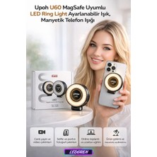 L'edoren Upoh U60 Magsafe Uyumlu LED Ring Light Ayarlanabilir Işık, Manyetik Telefon Işığı