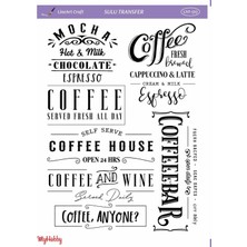 Lineart LNT593 Kaligrafik Yazı Desenli, Kahve Isimleri 25*35 cm Açık Zemin Sulu Transfer