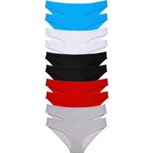 Leopardess 10 adet Süper Eko Set Likralı Kadın Slip