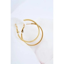 Euromoda Halka Tasarımlı Çelik Küpe