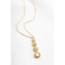 Euromoda Özel Tasarımlı Zirkon Taşlı Kolye