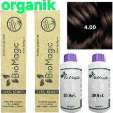 4.00 Kahve Biomagic Organik Saç Boyası (2 Boya 2 Oksidan)