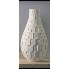 Hanart Modern Dekoratif Vazo 20 cm Beyaz