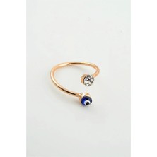 Euromoda Nazarlık Figürlü Zirkon Taşlı Ayarlanabilir Yüzük