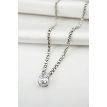 Euromoda Damla Zirkonium Tasarımlı Zirkon Taşlı Kolye