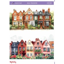 Lineart LNT599 Ev Desenli 25*35 cm Açık Zemin Sulu Transfer