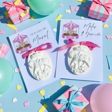 Nunu Event 10 Adet Beyaz Oval Atlı Karınca Taş Tozu Magnet Kişiye Özel Hediyelik, Hoşgeldin Bebek,sünnet
