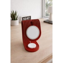 Rivon Desing Soft Magsafe ve Watch Uyumlu 2'si 1 Arada Şarj Standı (Magsafe Dahil Değildir)