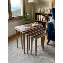 Gofret Oval Serisi 4'lü Çift Katlı Mdf-Lam