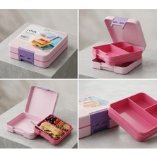 Lova Saklama Kabı 3 Gözlü Mavi & Pembe