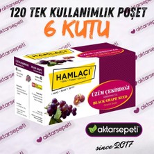 Hamlacı Üzüm Çekirdeği Öğütülmüş Toz | 120 Tek Kullanımlık Poşet | Doğal Üzüm Çekirdeği Öğütülmüş Tozu | 6 Kutu
