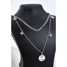 Euromoda Kraliçe Elizabeth Tasarımlı Van Cleef Figürlü Yüksek Kaliteli Zincirli Kolye