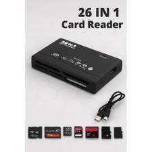 L'edoren Vip Çoklu Kart Okuyucu 43 In 1 USB Sd Sdhc Mini Micro Sd M2 Mmc Xd Cf