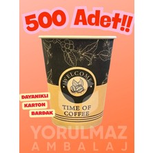 Yorulmaz Ambalaj ☕ 🚀🥤 7 Oz Kalın Karton Bardak 500  Adet  Dayanıklı, Sızdırmaz Tek Kullanımlık Çay & Kahve Bardağı