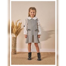 VİTASTORETR Tüvit Desen Jile Gömlek Kız Çocuk Ikili Takım